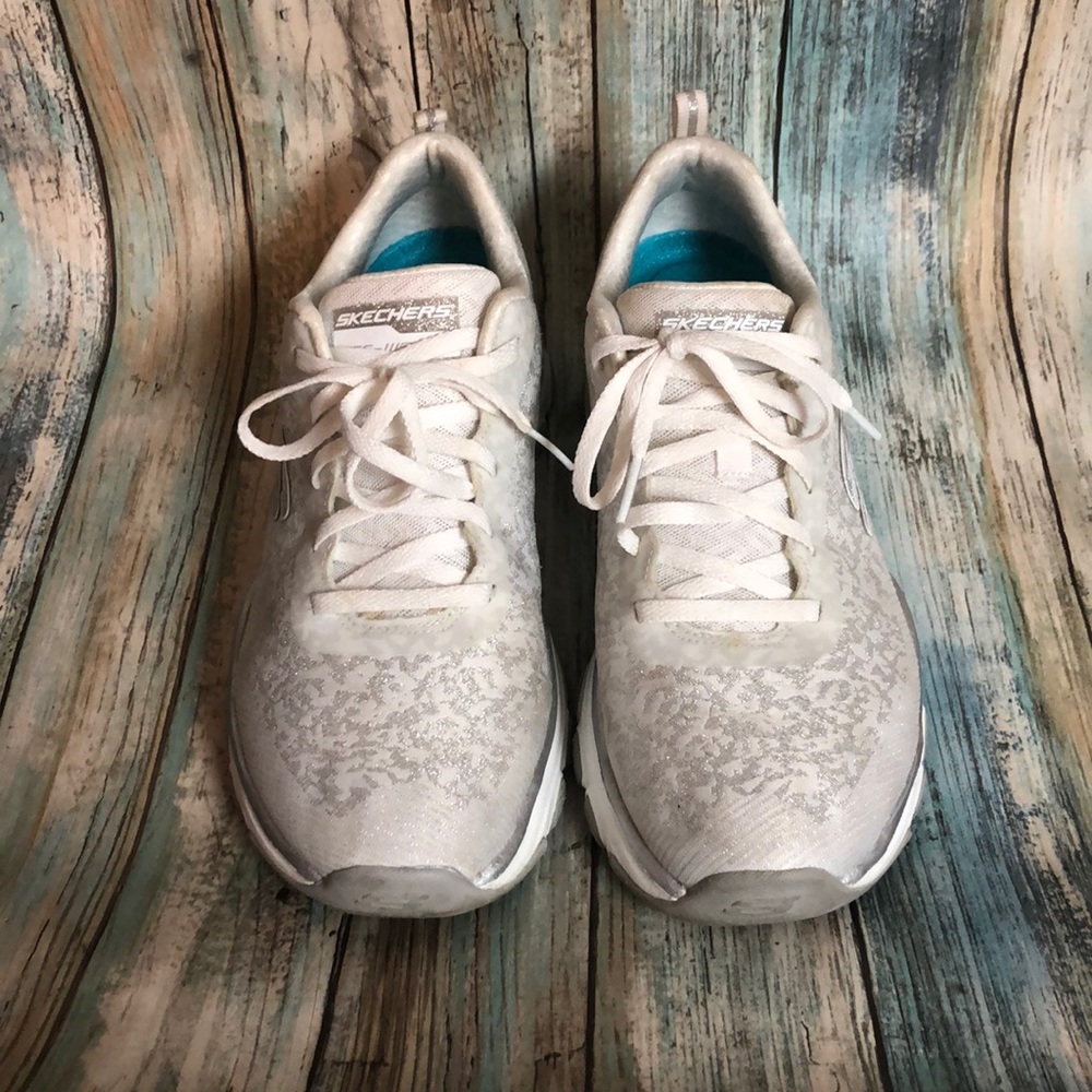 Sketchers sketch-air white glitter